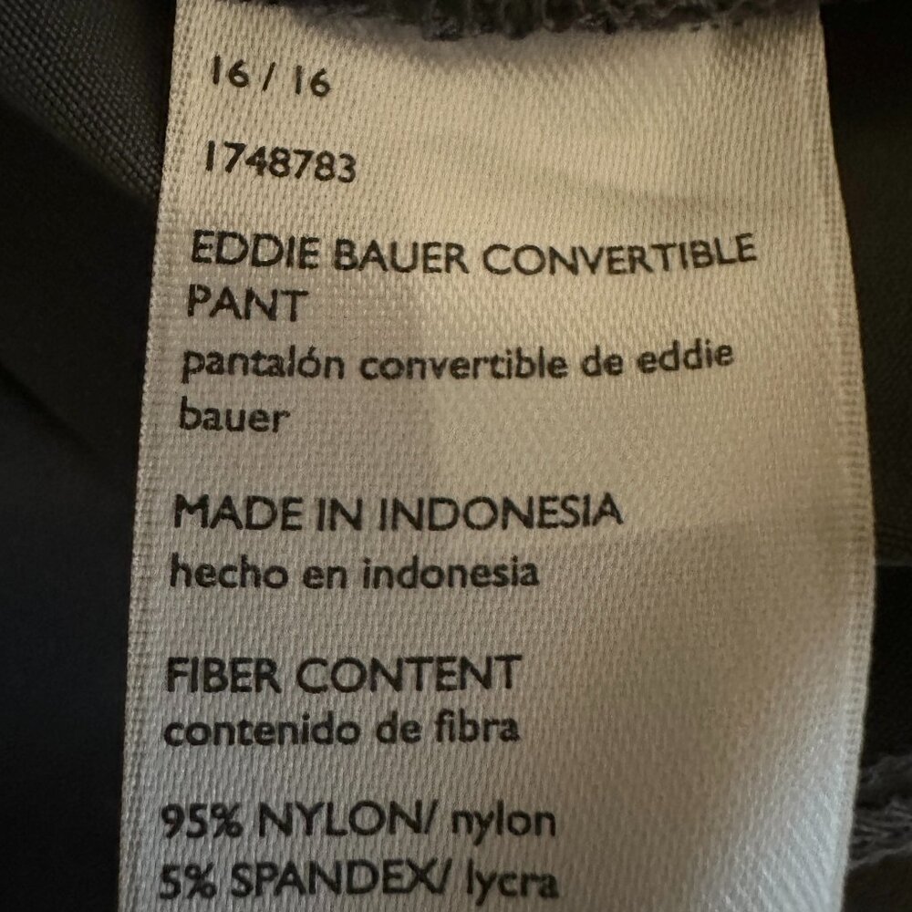 Eddie Bauer Women's Convertible Pant Size 16 Gray Adjustable Length UPF 50+ NEW - Picture 8 of 15